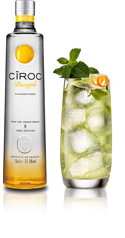 Ciroc Pineapple, Flavoured Vodka, Pineapple Mojito, Ciroc Vodka, Pineapple Vodka, Mint Simple Syrup, Vodka Cocktail, Mojito Cocktail, Mojito Recipe