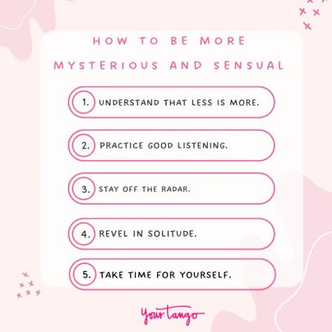 How To Be More Mysterious And Sensual (Than You Already Are) How To Stay Mysterious, How To Be More Mysterious, How To Be Mysterious Girl, Being Mysterious, How To Be Mysterious, Be Mysterious, How To Be Irresistible, Inspired Action, Take Time For Yourself