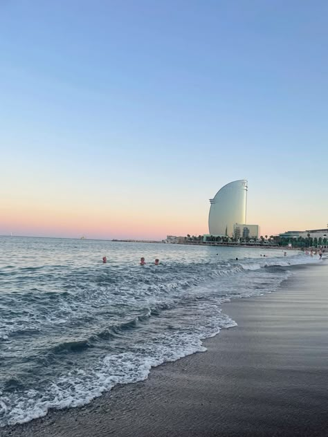 #barcelona #beach #spain Beach In Barcelona, Sitges Spain Beach, Barcelona Spain Summer, Barcelona In Summer, Barcelona Spain Beach, Barcelona Vision Board, Barcelona Places To Visit, Spain Vision Board, Barcelona Beach Aesthetic