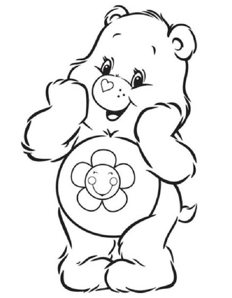 Care Bear Coloring Pages - Free Printable Sheets Care Bear Coloring Pages, Harmony Bear, Care Bear Tattoos, Fathers Day Coloring Page, Coloring Pages For Grown Ups, Coloring Pages Inspirational, Love Coloring Pages, Bear Drawing, Bear Coloring Pages