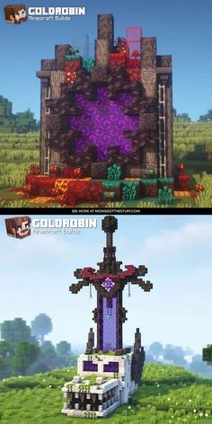 Minecraft Portal Build Ideas - Nether Portal and Dragon Skull Portal Minecraft Houses Ideas, Minecraft Portal, Nether Portal, Portal Design, Building A Door, Dragon Skull, Marvel Superheroes Art, Different Dimensions, Houses Ideas