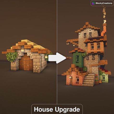 Minecraft Small House, Minecraft Steampunk, Rumah Minecraft Sederhana, Minecraft Interior Design, Bangunan Minecraft, Minecraft House Plans, Minecraft Farm, Minecraft Cottage, Minecraft House Tutorials