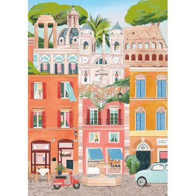 Rome Painting, Italy Illustration, Rome Art Print, Rome Art, Italy Art Print, Spanish Steps, Wal Art, Iphone Wallpaper Landscape, Colorful Art Prints