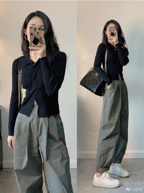 Asian Fits, Korean Style Outfits, Modesty Outfits, Korean Casual Outfits, Casual Day Outfits, Stylish Work Outfits, Ulzzang Fashion, Fashion Images, Modern Outfits