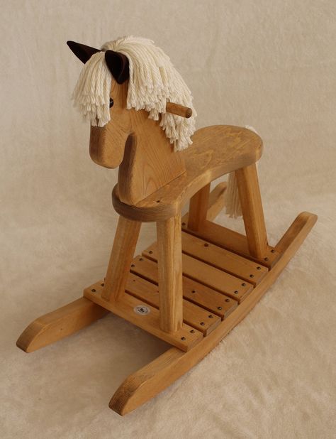 Junior Wooden Rocking Horse - Etsy ✨ #toddlergames #toddlers #toddlertoys #firstbirthday #firstbirthdayideas #nurserydecor #nursery #babyroom #babyroomdesign #kidsroom #toddlerroom #montessory #woodentoys #firstbirthdayparty #kidsofinstagram #playroomdecor #woodentoys #imagineplay #playroomdecor #playroomdesign #toddlerapproved #activitiesforkids #education #stemforkids Horse Rocking Chair, Rocking Horse Nursery, Rocking Horse Diy, Rocking Horse Woodworking Plans, Rocking Horse Plans, Rocking Bed, Spring Toys, Wood Rocking Horse, Wooden Horses