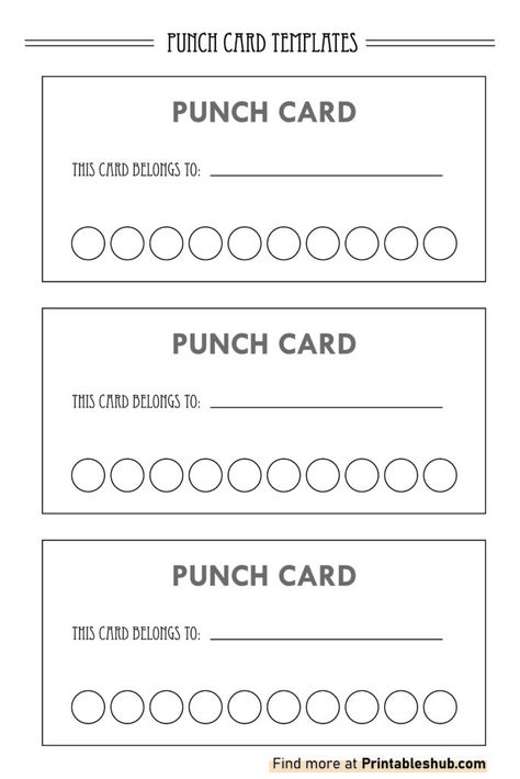 Good Behavior Punch Card Free, Punch Cards Printable Free, Printable Punch Cards Free, Carnival Punch Card, Punch Card Template, Classroom Punch Cards Reward System, Loyalty Card Template Free Printable, Hole Punch Cards Free Printable, Punch Card Template Free Printable