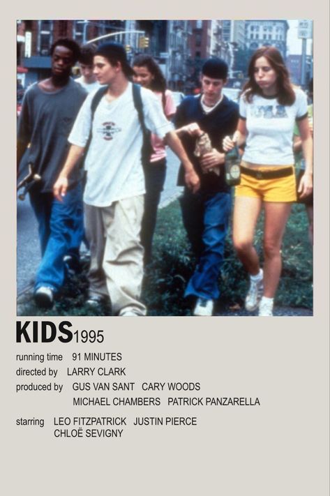 Kids Movie 1995, Kids 1995, Kids Movie Poster, Desk Stuff, Tv Posters, Harmony Korine, 1995 Movies, Larry Clark, Kids Movie