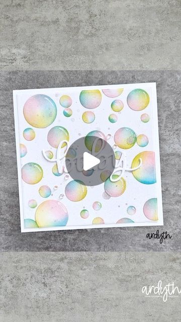 Ardyth on Instagram: "If you've got lots of dots you can make bubbles! Pink yellow and bur mix to give the look of an iridescent rainbow.  Works with dotty stencils too!   #babycard #happynewbaby #cardmaking #cardmakingideas #handmadecards ]" Rainbow Bubbles, Lawn Fawn, Baby Cards, Wedding Card, Diy Cards, Homemade Cards, Pink Yellow, Making Ideas, Wedding Cards