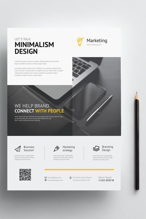 Marketing Creative Minimal Flyer Corporate Identity Template, #Minimal #Creative #Marketing #Flyer #Corporateidentity Corporate Document Design, Web Design Flyer, One Pager Design, Design De Configuration, Corporate Web Design, Document Design, Conference Poster, Corporate Profile, Business Ppt