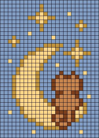 Simple Cat Pixel Art, Pixel Art Two Color, Star Tapestry Crochet, Stingray Pixel Art, Simple Pixel Grid Crochet, Planets Pixel Art, 32 By 32 Pixel Art Grid, Pixel Art Tapestry, Space Alpha Pattern