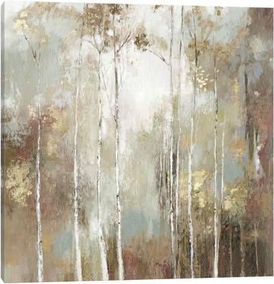 Birch Trees Canvas Artwork | iCanvas Boom Kunst, Wal Art, Tableau Art, 수채화 그림, Tree Canvas, Floral Botanical, Tree Art, Wall Art Painting, Online Wall Art