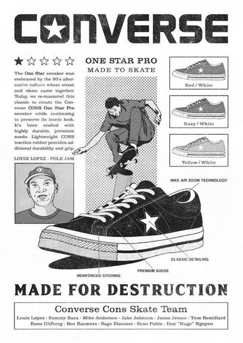 Poster For Wall Aesthetic, Converse Vintage Poster, Cool Room Poster Prints, Retro Shoe Poster, Cool Retro Posters, Retro Fashion Poster, Poster Prints Fashion, Converse Poster Design, Vintage Brand Posters