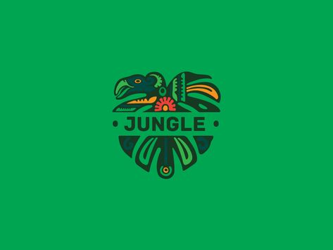 Jungle by Logo machine #Design Popular #Dribbble #shots Zoo Branding, Jungle Logo, Zoo Logo, Barber Logo, Resort Logo, Tiki Art, Trendy Logos, Unique Logo Design, Retro Logos