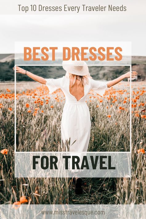 Best Travel Dresses for Women Travel Dresses For Women, Dress Travel Outfit, Travel Dresses, Mountain Summer, Europe Travel Outfits, Dream Outfits, Travel Dress, Europe Summer, Clothing Essentials