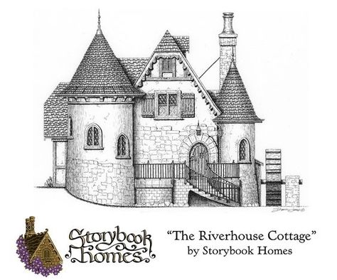 storybook cottage house plans Fairytale Cottage House Plans, Storybook House Plans, Storybook Cottage House Plans, Storybook House Plan, Storybook Castle, Book Village, Cottage Design Plans, Fairy Tale Home, Mini Castle