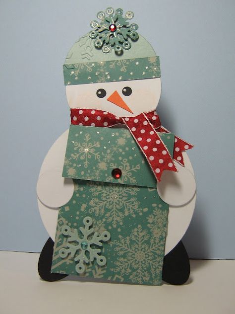 Waterlily Cards by Robyn: Snowman Giftcard Holder June Challenge, Body Silhouette, Card Box Holder, Gift Cards Money, Creative Money Gifts, Christmas Gift Card Holders, Gift Card Holders, Diy Gift Card, Snowman Cards