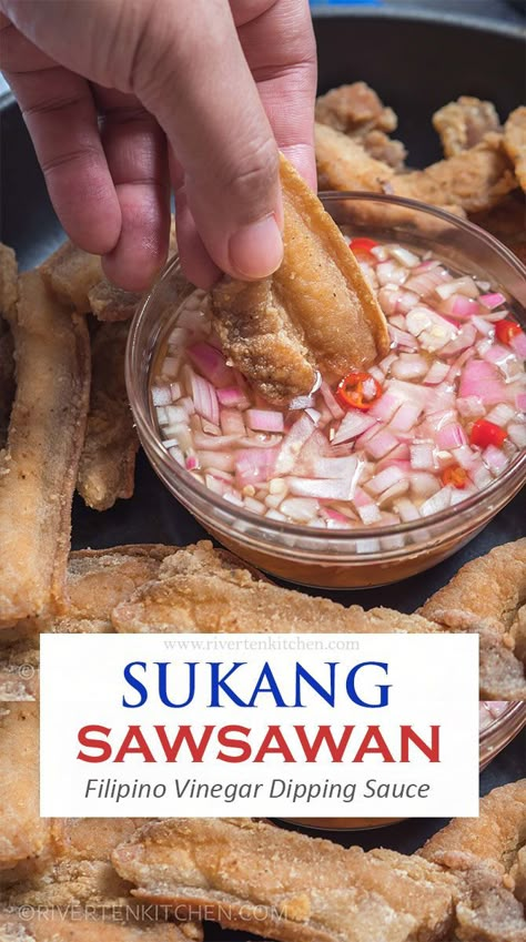 Sawsawan Recipe, Vinegar Dipping Sauce, Phillipino Food, Crispy Pata, Sweet Chili Dipping Sauce, Lechon Kawali, Easy Filipino Recipes, Philippines Food, Dipping Sauces Recipes