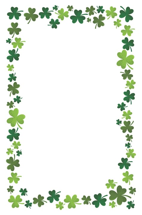 Daycare Room Ideas, Shamrock Art, St Patricks Day Pictures, Border Illustration, Printable Border, Background Border, Photo Border, Vintage Border, Daycare Room