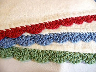 Little Pieces of My Life: Tea Towel Edges I love the edging! Crochet Edging Pattern, Crochet Dish Towels, Crochet Towel Topper, Crochet Kitchen Towels, Tea Towels Diy, Crochet Classes, Dishcloth Knitting Patterns, Crochet Towel, Crochet Edging Patterns