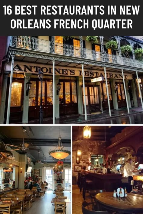 Best Restaurants In New Orleans French Quarter Best Restaurants In New Orleans, French Quarter Restaurants, Restaurants In New Orleans, New Orleans Vacation, Food To Try, Louisiana Travel, Dinner Restaurants, New Orleans French Quarter, New Orleans Travel