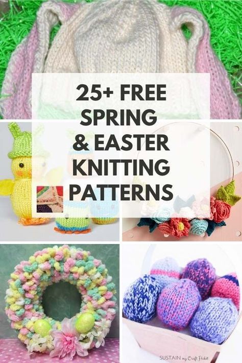 Easter Knitting Patterns Free, Easter Knitting Patterns, Easter Knitting, Holiday Knitting, Rabbit Knitting Pattern, Knitting Things, Bunny Knitting Pattern, Christmas Knitting Patterns Free, Egg Pattern