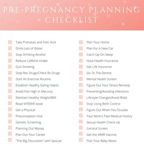 Preconception Checklist, Pre Baby Checklist, Preparing To Get Pregnant, Pre Pregnancy Health, Preconception Health, Preconception Planning, Pregnancy Planning, Pregnancy Preparation, Getting Pregnant Tips