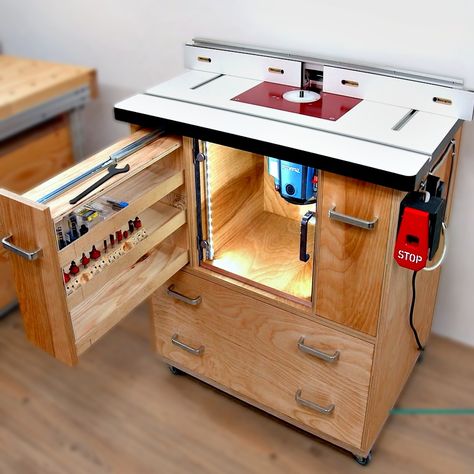 Make A Router Table, Making A Router Table, Wooden Workbench, Router Table Plans, Diy Router Table, Diy Router, Router Projects, Diy End Tables, Simple Coffee Table