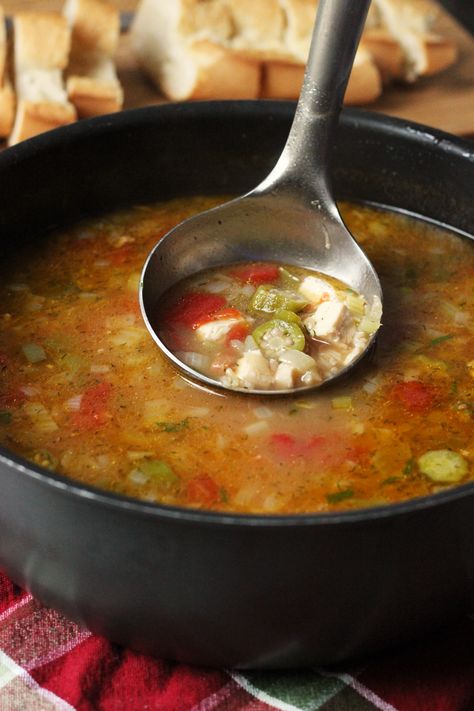 Chicken Gumbo Soup Recipe, Gumbo Soup Recipe, Poor Man Soup, Chicken Gumbo Soup, California Chicken, Gumbo Soup, Burger Recipes Beef, Chicken Gumbo, Dried Dill