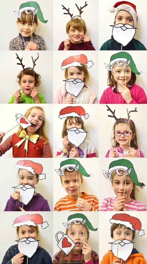 déco Noël à faire soi-même déguisement pere Noël lutins rennes fête enfants #DIY #Noël #christmasdecor Christmas Photo Booth Props, Diy Dream Catcher, Parents Christmas, Christmas Photo Booth, Photos Booth, Christmas School, Navidad Diy, Preschool Christmas, Christmas Classroom