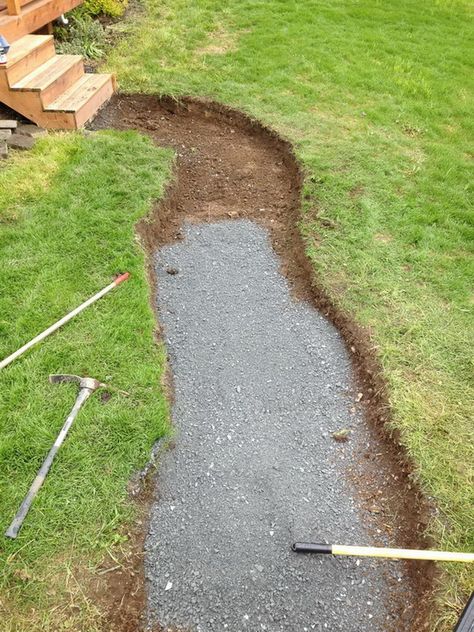 How To Make A Walkway Using Recycled Counter Top Granite Scrap Granite Projects, Recycled Granite, Garden Walkways, Gravel Walkway, Brick Steps, Backyard Walkway, Walkways Paths, Gravel Driveway, Stone Walkway