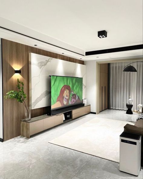 Projector Screen, Movie Theater, Tv Unit, Tv Wall, Flatscreen Tv, Fireplace, The Unit, Screen, Living Room