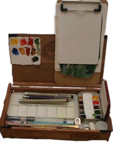 Rolling Carts, Diy Collage, Pochade Box, Travel Art Kit, Watercolor Kit, Easels, Artist Aesthetic, Watercolor Palette, Ink Drawings