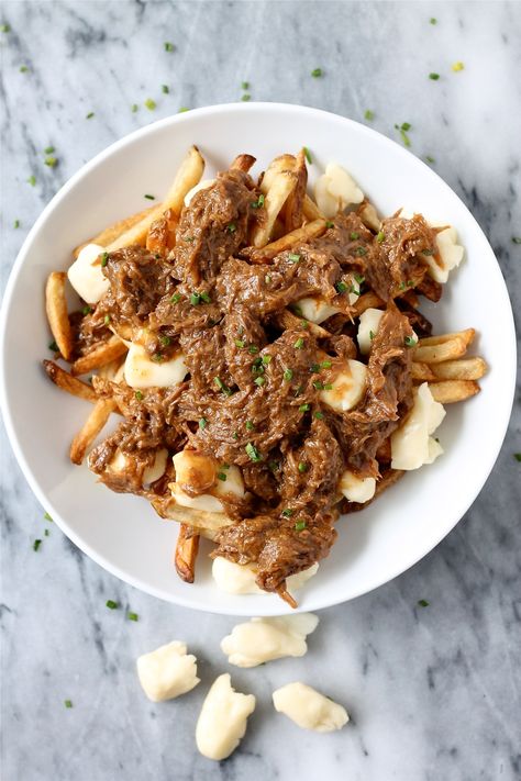 Short Rib Poutine, Poutine Recipe, Fried Cheese Curds, French Fried Potatoes, Crispy Fry, Short Rib, Brown Gravy, Cheese Curds, Mom Love