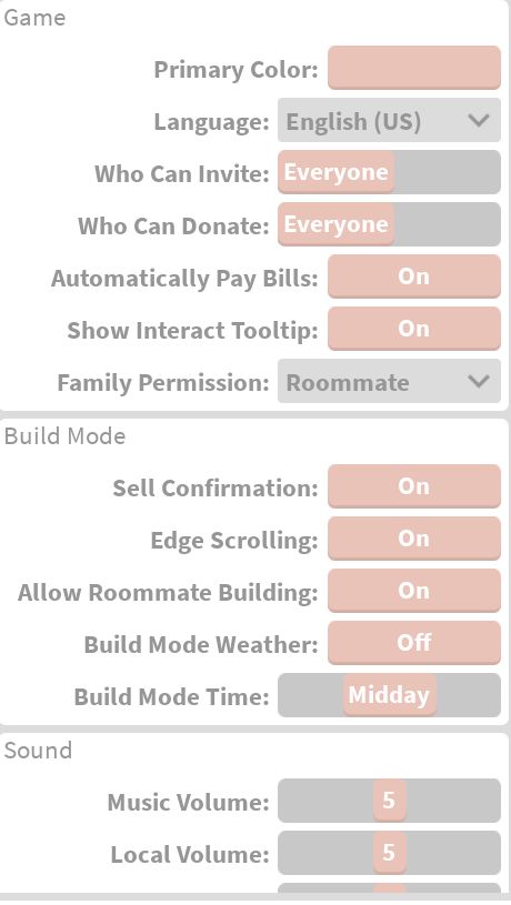 Code: 234 195 184 Bloxburg Settings Color Codes, Bloxburg Lighting Colors, Bloxburg Primary Color Codes, Bloxburg Colors, Bloxburg Designs, Decals Bloxburg, Colour Codes, Decals Codes, Code Color