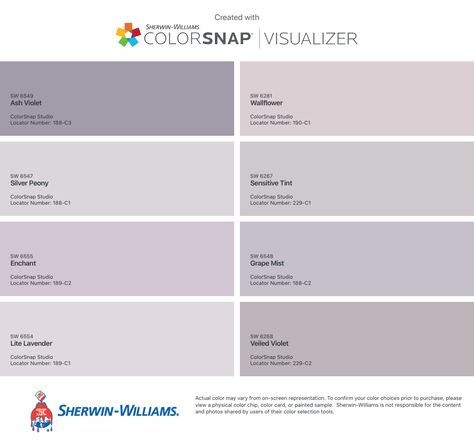 Lavender Grey Paint Sherwin Williams, Purple Gray Paint Behr, Violet Grey Paint, Light Grey With Purple Undertone, Subtle Purple Paint Colors, Grey Purple Paint Bedroom, Violet Gray Paint Colors, Sherwin Williams Gray With Purple Undertones, Light Purple Gray Paint