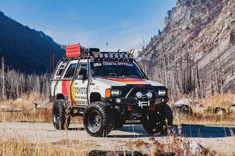 When Wayne Weidow started working on this 1987 first-gen 4Runner, it was completely stock. Read more to learn how he spent 3 years upgrading it into the perfect overlanding rig. 1st Gen 4runner, 4runner Sr5, American Racing Wheels, Toyota 4runner Sr5, Off Road Lights, Retro Text, Jerry Can, American Racing, Racing Wheel