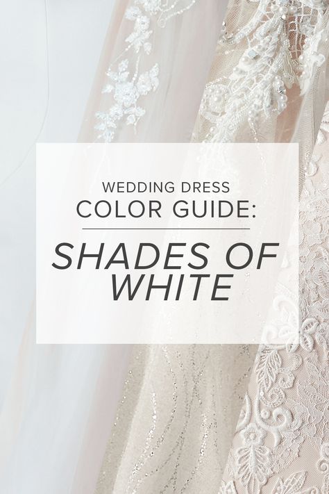 Finding the perfect shade of white for your wedding dress can seem daunting. There's lots of things to consider: skin tone, lighting, fabrics & even style. Check out our ultimate color guide for everything you need to know! 🎨📜

#MaggieSottero #weddingdress #offwhiteweddingdress #coloredweddingdress Different Color Wedding Dresses, Cream Colored Wedding Dress, Color Wedding Dresses, Cream Wedding Dresses, Very Small Wedding, Off White Wedding Dresses, White Skin Tone, Dream Gown, Wedding Dress Color