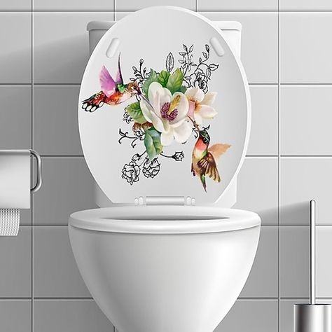 Listing Date:08/03/2023 Toilet Stickers, Bathroom Wall Stickers, Decor 2023, Cheap Wall Stickers, Decor 2024, Decor Stickers, Porto Rico, Bread Bowls, Flower Bird