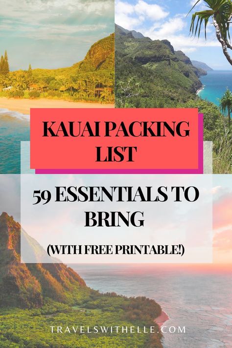 Hawaii Trip Planning, Hawaii Packing List, Hawaii Packing, Kauai Travel, Great Vacation Spots, Kauai Vacation, Pack Like A Pro, Waimea Canyon, Packing List For Vacation