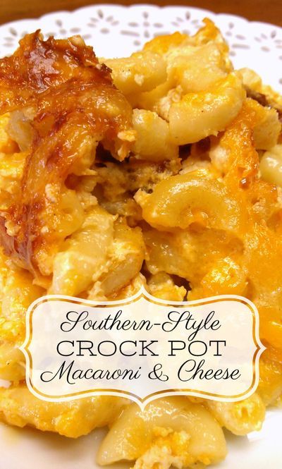 Easy Crockpot Mac And Cheese Recipe, Slow Cooker Mac Cheese, Slow Cooker Mac And Cheese, Crockpot Mac N Cheese Recipe, Southern Mac And Cheese, Crockpot Mac And Cheese, Mac Cheese Recipes, Pot Luck, Mac Cheese