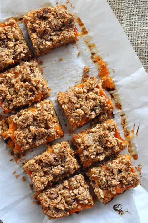 Apricot Dessert, Apricot Bars, Apricot Recipes, Healthy Living Recipes, Paleo Sweets, Paleo Treats, Paleo Snacks, Grain Free Recipes, Paleo Dessert