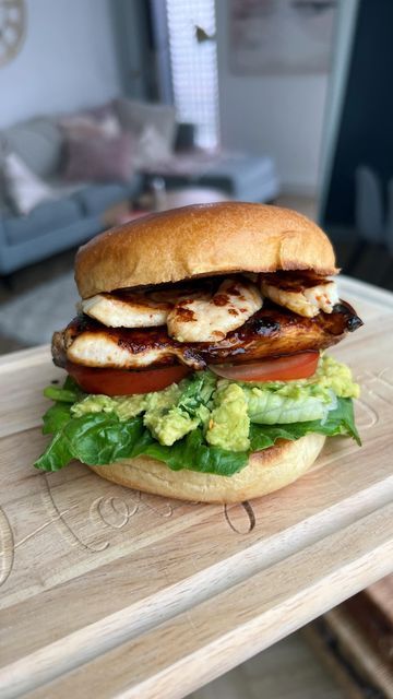 Chicken And Halloumi, Tomato Salt, Halloumi Burger, 40g Protein, Hot Honey Chicken, Protein Ingredients, Brioche Bun, Protein Bowls, Low Cal Recipes