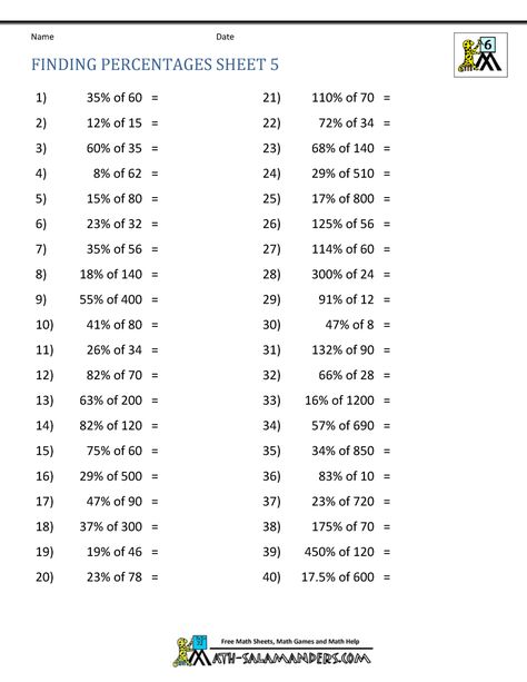 Percent Of A Number, Percentages Math, 7th Grade Math Worksheets, 6th Grade Worksheets, Number Worksheet, Maths Paper, 4th Grade Math Worksheets, Hand Lettering Worksheet, Math Quotes