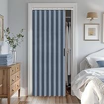 Kitchen Door Curtains, Door Room Divider, Bedroom And Closet, Bedroom Closet Doors, Accordion Doors, Blackout Curtains Bedroom, Closet Curtains, Door Room, Divider Curtain