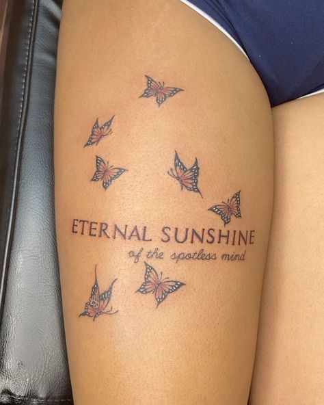 Spotless Mind Tattoo, Fye Tattoos, Mind Tattoo, Inspiring Tattoos, Fireplace Tv Wall Decor, Sunshine Tattoo, V Tattoo, Tattoos Aesthetic, Simple Arm Tattoos