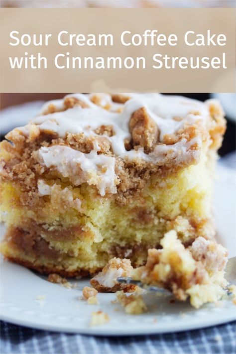 Coffee Cake No Sour Cream, Gluten Free Coffee Cake, Cinnamon Streusel Coffee Cake, Breakfast Baking, Gluten Free Coffee, Coffee Cake Recipes Easy, Streusel Coffee Cake, Cinnamon Coffee Cake, Cinnamon Streusel