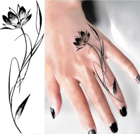 Rose Tattoos For Women, Finger Tattoo For Women, Hand And Finger Tattoos, Hand Tattoos For Women, Tatuaje A Color, Small Hand Tattoos, Elegant Tattoos, Art Tattoos, Simplistic Tattoos