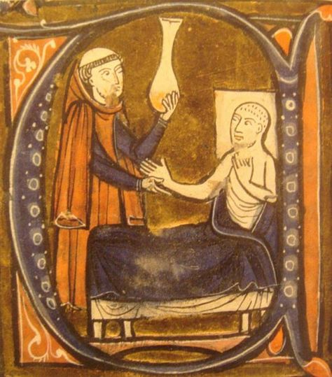 The idea of Farts in a Jar. Physicians told their patients to fart in a jar or capture the farts of others and keep them sealed in the jar. Then whenever a sickness like the black plague came through town they were supposed to open the jars and take deep breaths. Modern Hospital, Iran Travel, Ancient Origins, Medieval Manuscript, Medieval Times, Medical Practice, Traditional Medicine, Anglo Saxon, The Monks