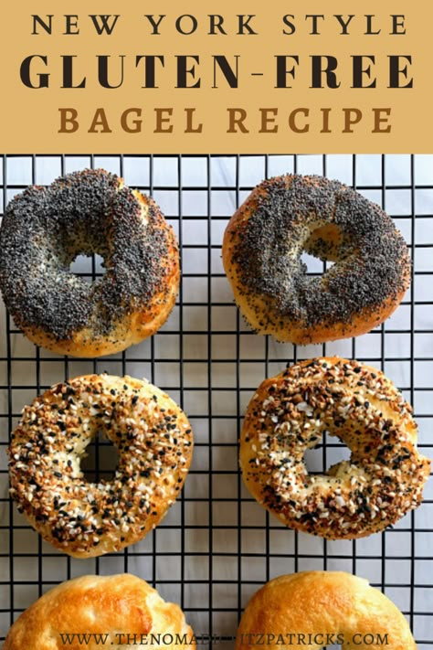 Gluten Free Bagel Recipe, New York Bagels, Glutenfri Baking, Bagels Recipe, Gluten Free Bagels, New York Bagel, Cookies Gluten Free, Gluten Free Recipes Bread, Bagel Recipe