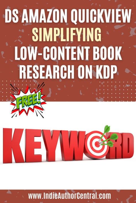 DS Amazon Quickview: Simplifying Low-Content Book Research on KDP – Indie Author Central Discover the largest collection of free Low Content, No Content, and Coloring Book Interior Templates for Amazon KDP. Book Research, Product Research, Amazon Kdp, Indie Author, Free Tools, Business Resources, Life Savers, Book Publishing, Side Hustle